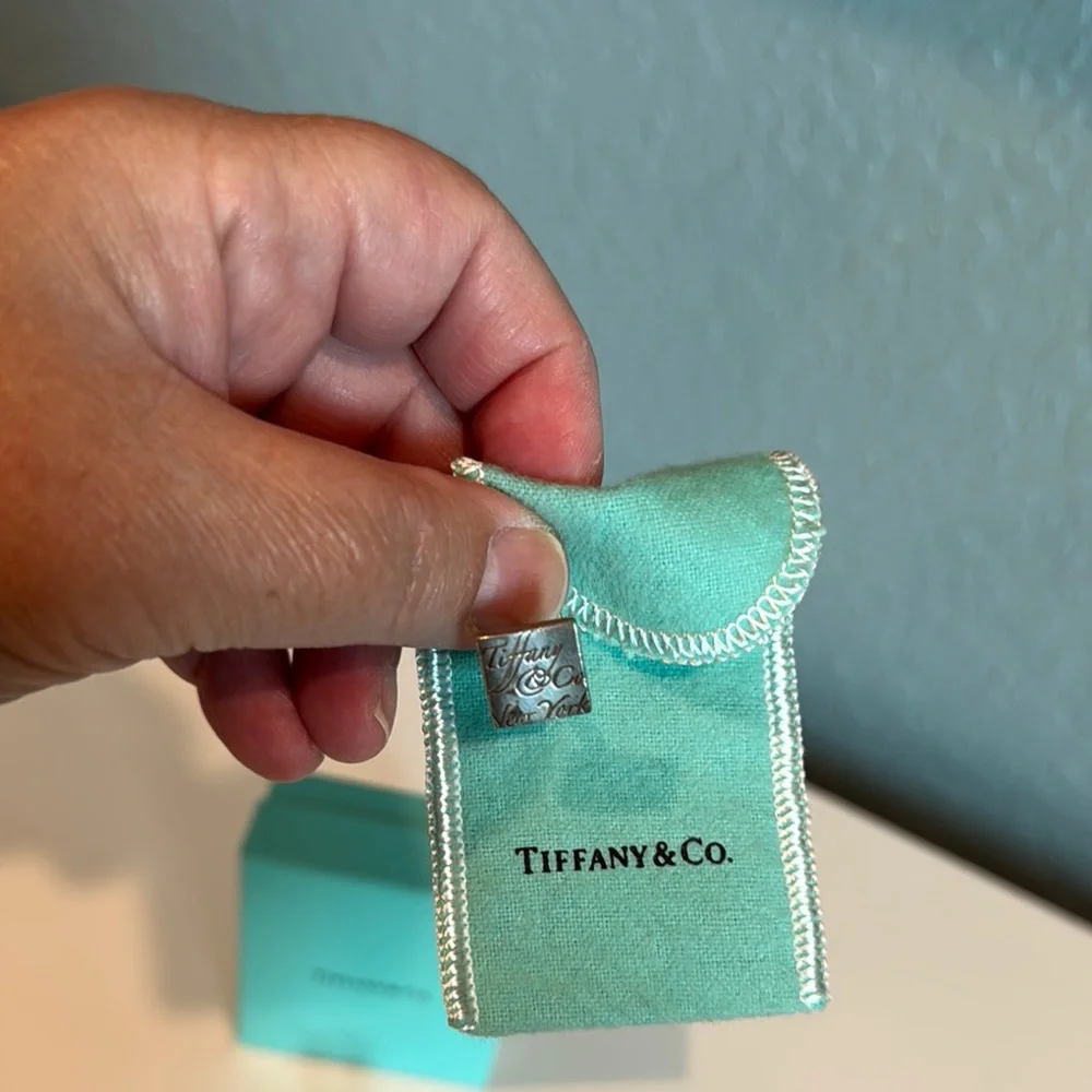 Tiffany & Co. Silver Engraved Cufflinks - Picture 2 of 5